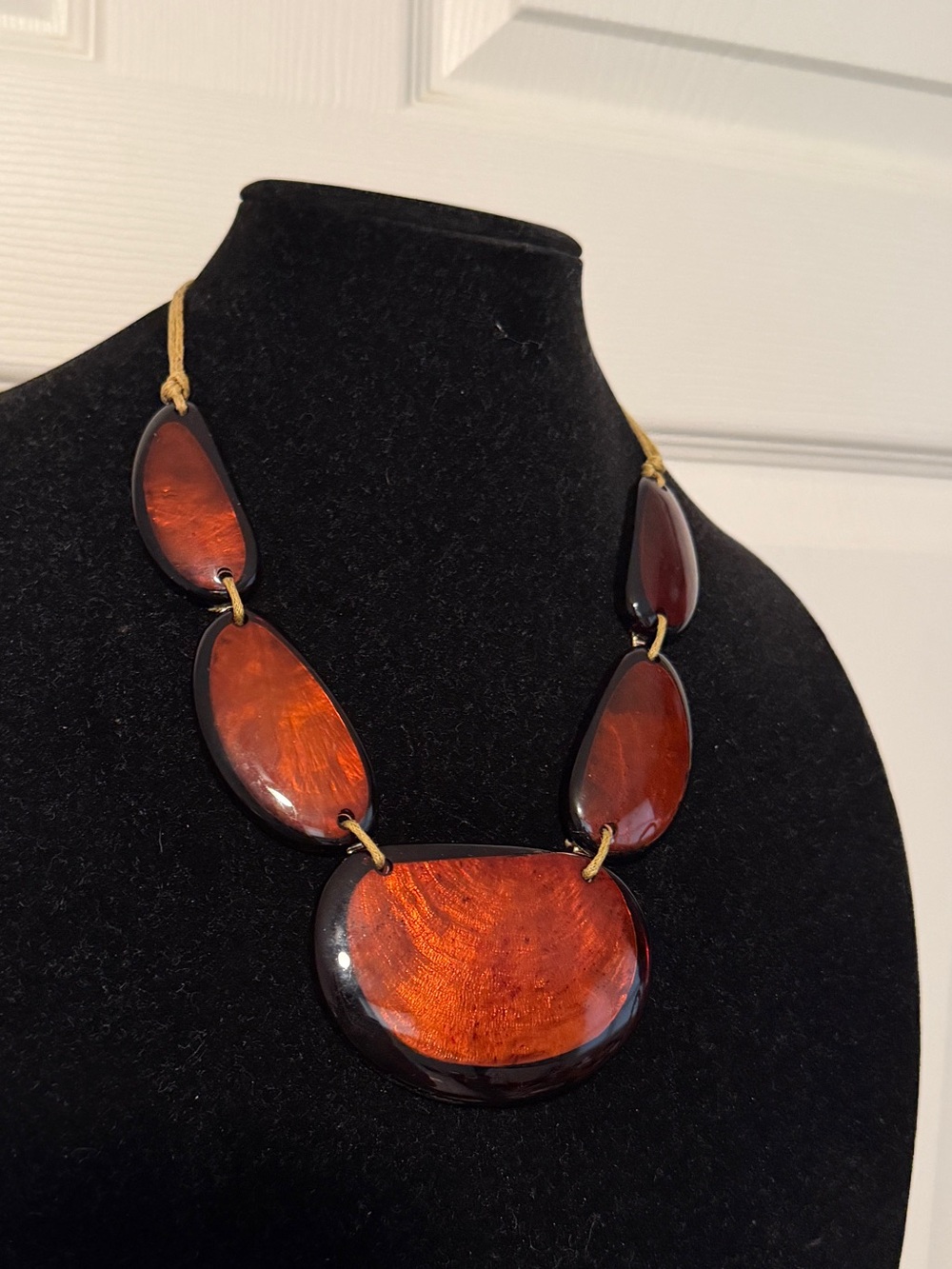 Resin Necklace Statement Piece Bib Necklace Bohemian Artsy Boho